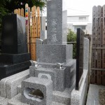 狛江市の寺院墓地で和型の石塔を建立しました